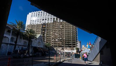 Strip pedestrian bridges set to temporarily close for Tropicana demolition