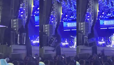 Fã de Gusttavo Lima cai ao tentar subir em palco durante show; veja | TNOnline
