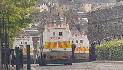 Officers injured as fireworks, petrol bombs thrown during disorder in Derry | ITV News