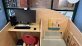 A local library just installed this unique desk, and it's brilliant