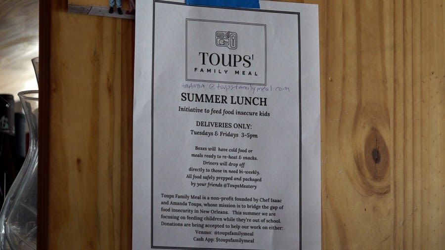 New Orleans restaurant looking for assistance to feed kids this summer