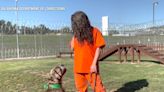 Ex-inmate who faced 100 years in prison reunites with dog she trained behind bars