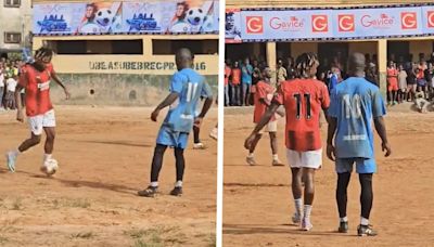 Watch: Chukwueze takes part in All Stars Championship in Nigeria and assist brother