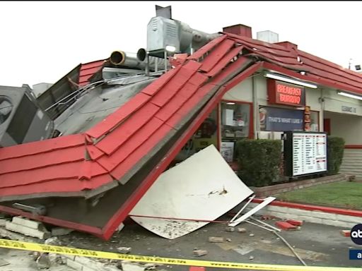 Officer slams into Art's Burgers in El Monte after being hit by DUI suspect, police say