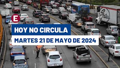 ¿Qué autos no salen? Hoy No Circula martes 21 de mayo de 2024 en CDMX y Edomex