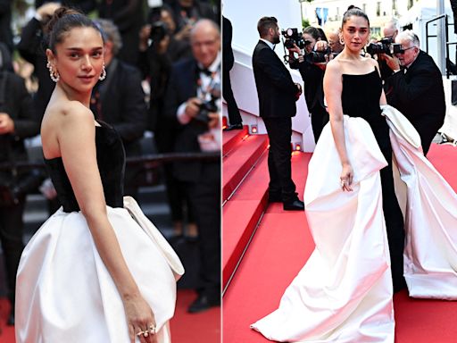 Aditi Rao Hydari Brought Ethereal Elegance To The Cannes 2024 Red Carpet In A Black And White Gaurav Gupta Gown