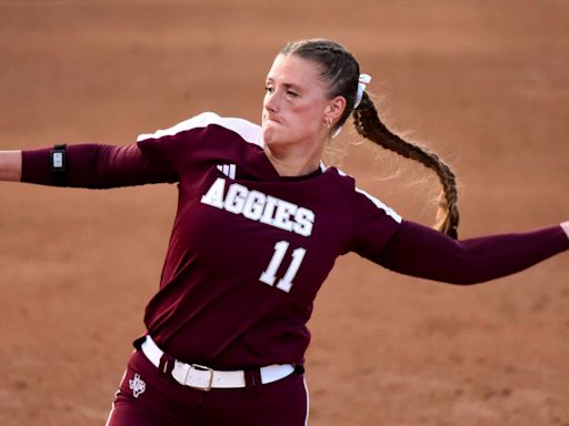 16-seed Texas A&M softball drops Game 2 vs. No. 1-seed Texas in extra innings