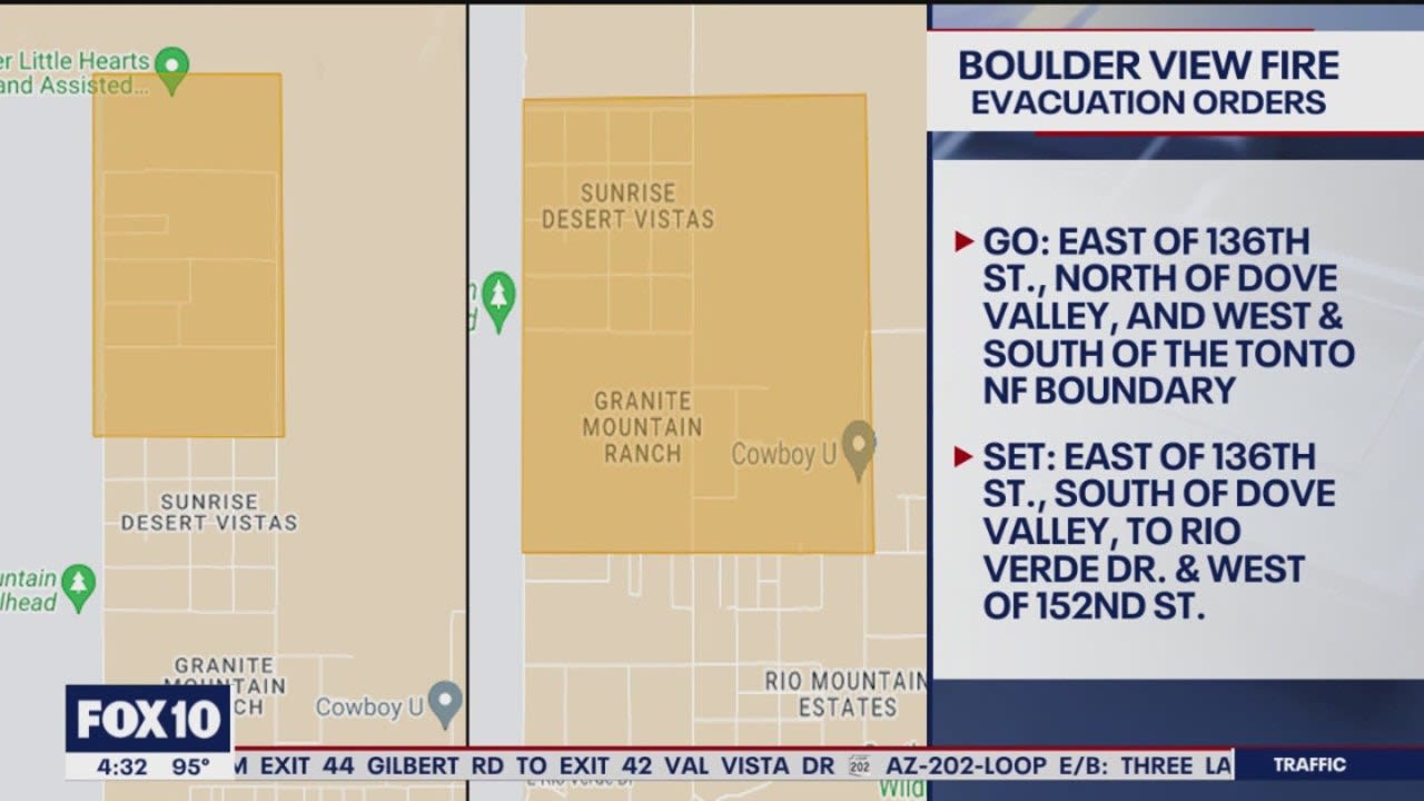 Boulder View Fire: Evacuations ordered for wildfire burning near Scottsdale