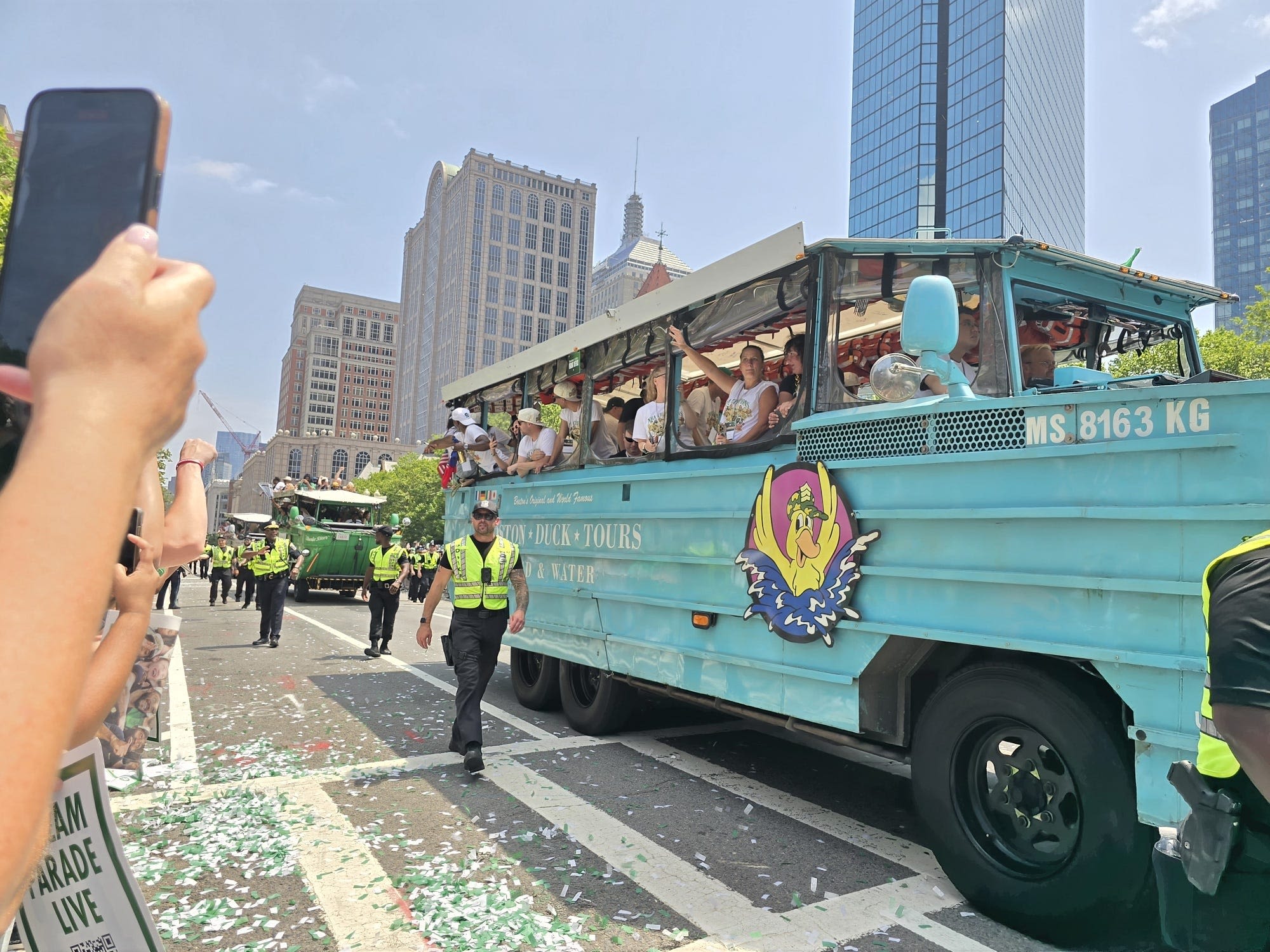 The duck boats are rallying! Follow the live coverage from the Celtics parade today