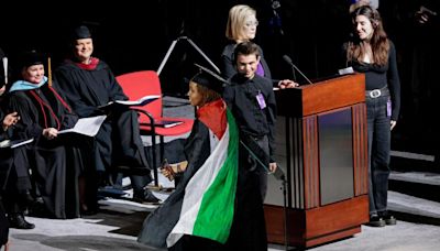 Campus protests over Israel-Hamas war scaled down during US commencement exercises