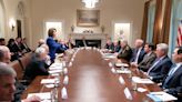 ‘In a room of men’: Inspiring photo of Pelosi goes viral as she calls for more women in power after departure