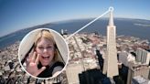 Climbing to the top of the Transamerica Pyramid