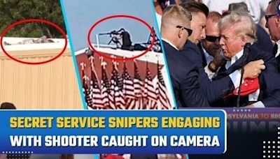 Trump Assassination:Dramatic Moment When US Secret Service Snipers Engage With Shooter Caught On Cam