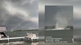 A 'gustnado' churns across a lake. Experts say these small whirlwinds rarely cause damage