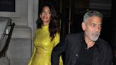 Amal Clooney Dazzles in a Yellow Sequined Minidress While in London with George