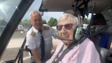 Care home resident celebrates 97th birthday with dream helicopter ride