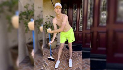 Sam Querrey parodia el vídeo de Genie Bouchard trabajando en bikini en el jardín - MarcaTV