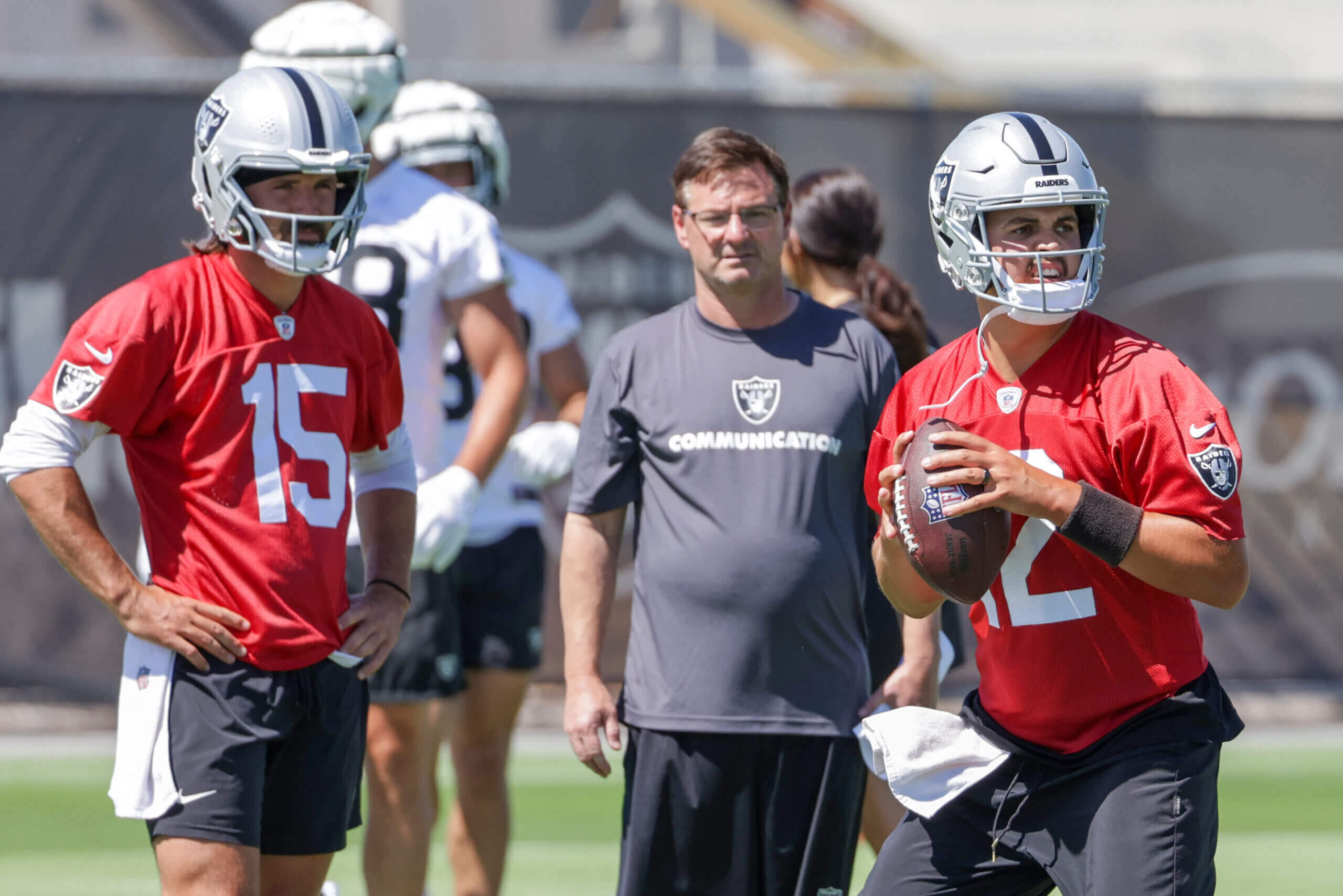 Raiders OTAs: Aidan O'Connell, Gardner Minshew bring different strengths to QB competition