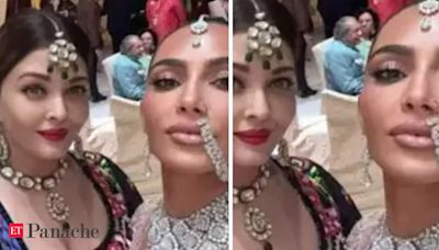 Anant Ambani-Radhika Merchant wedding: Kim Kardashian poses with Aishwarya Rai, calls her a ‘Queen’ - The Economic Times