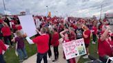 Lakeville teachers' union files intent to strike before rally outside school board meeting