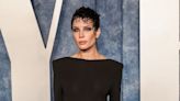 Halsey Channels the ’80s in Padded Shoulder Dress & Strappy Sandals at Vanity Fair Oscars Party 2023