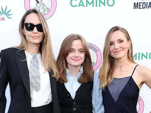 Angelina Jolie & Daughter Vivienne Support Kristen Bell at L.A. Opening of ‘Reefer Madness’ Musical