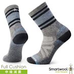 【SmartWool】美麗諾羊毛 機能戶外中級減震印花中長襪(2雙入)_SW001894-H85 淡灰