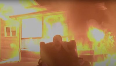 Former WWE star sobs as rival burns childhood home to the ground