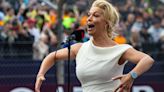 Hannah Waddingham Well And Truly Stole The Show At The British Grand Prix With This Phenomenal Performance