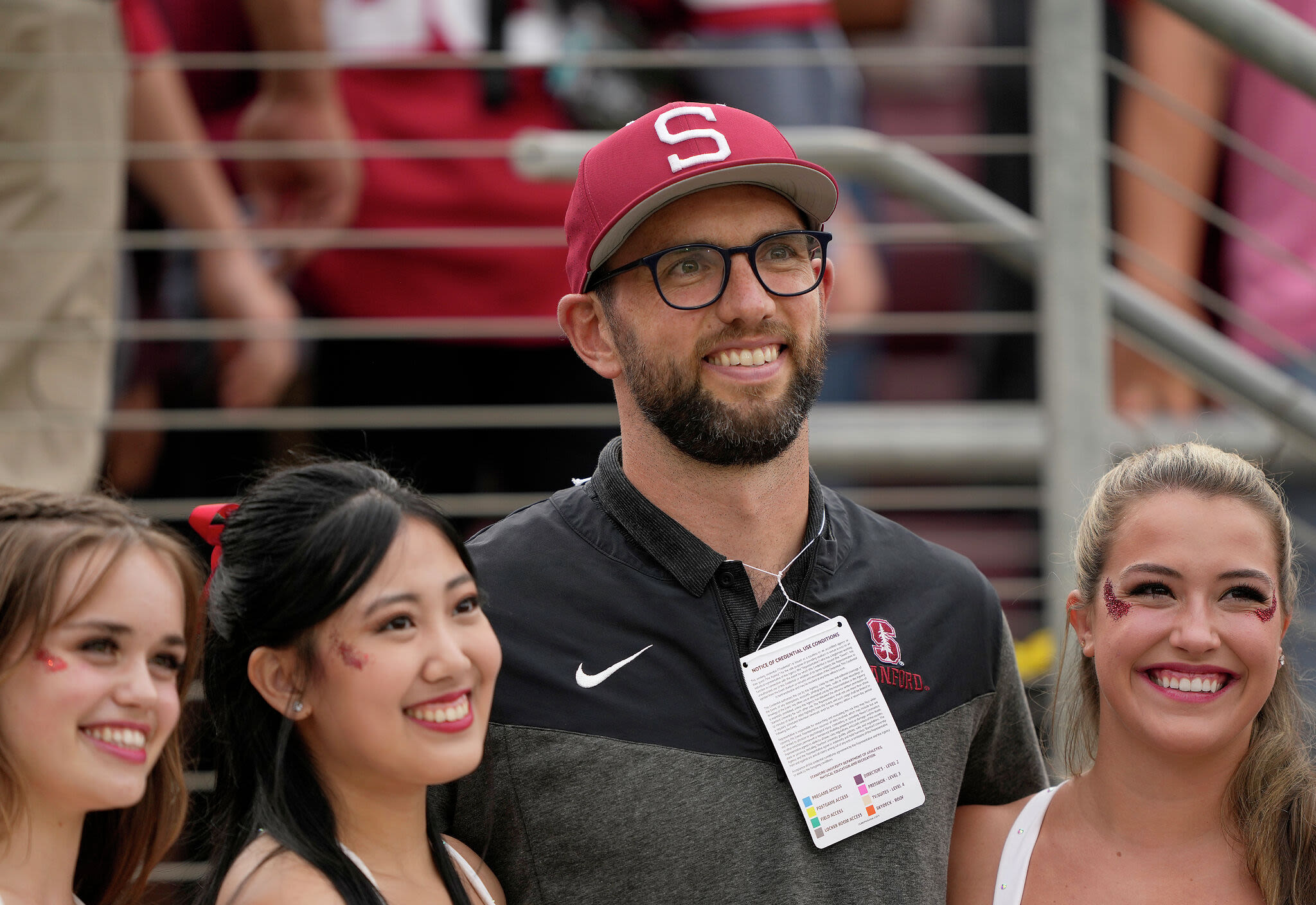 Andrew Luck wants to help Stanford gymnasts get to the Olympics