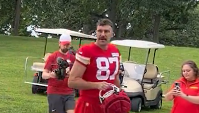 Travis Kelce debuts new look after spending summer on Taylor Swift tour