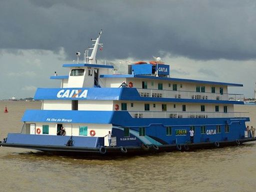 Agência flutuante da Caixa Econômica levará atendimentos ao Marajó neste mês de julho; confira o roteiro