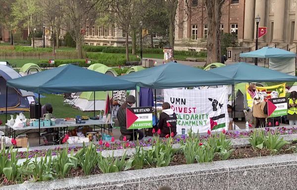 Pro-Palestinian protest at University of Minnesota continues Tuesday