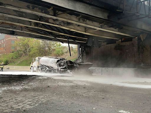 All lanes of I-95 in Connecticut shut down following fiery crash involving gas tanker - TheTrucker.com