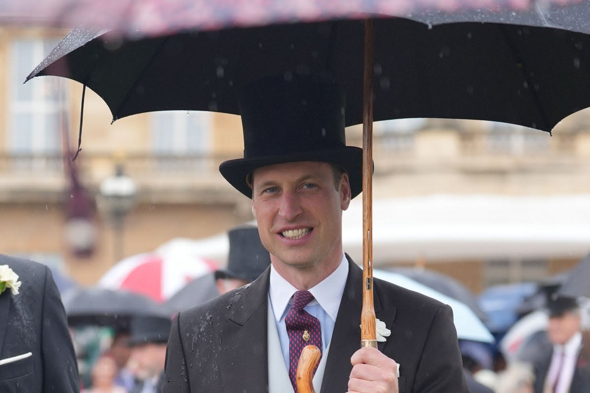 Prince William cracks joke as he welcomes guests to Buckingham Palace garden party