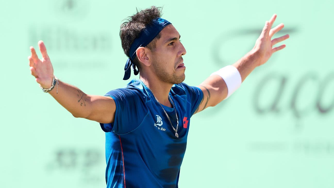 Tabilo 1st Chilean man to win grass-court title