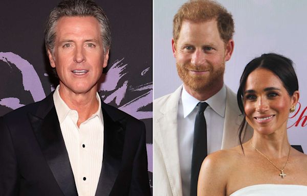 California Governor Gavin Newsom Defends Meghan Markle and Prince Harry amid 'Delinquent' Controversy
