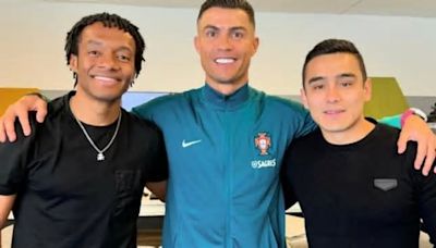 Juan Guillermo Cuadrado revolucionó las redes con fotografía junto a Cristiano Ronaldo y Joao Cancelo