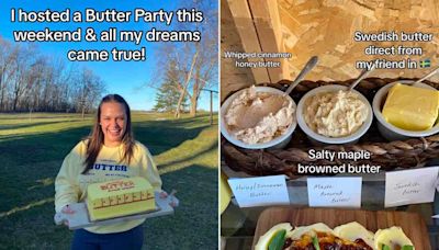 Woman's Butter-Themed Birthday Party Goes Viral for 'Wildly Indulgent' Treats (Exclusive)