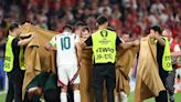 Hungary striker hospitalised after sickening collision that left players in tears at Euro 2024