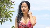 Massiel Taveras shows off her toned body in a pink bikini at spa in LA