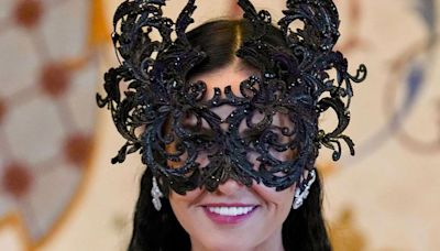 Demi Moore Goes Full “Eyes Wide Shut” in Elaborate Face Mask for Viennese Ball — and Tons of Diamonds!
