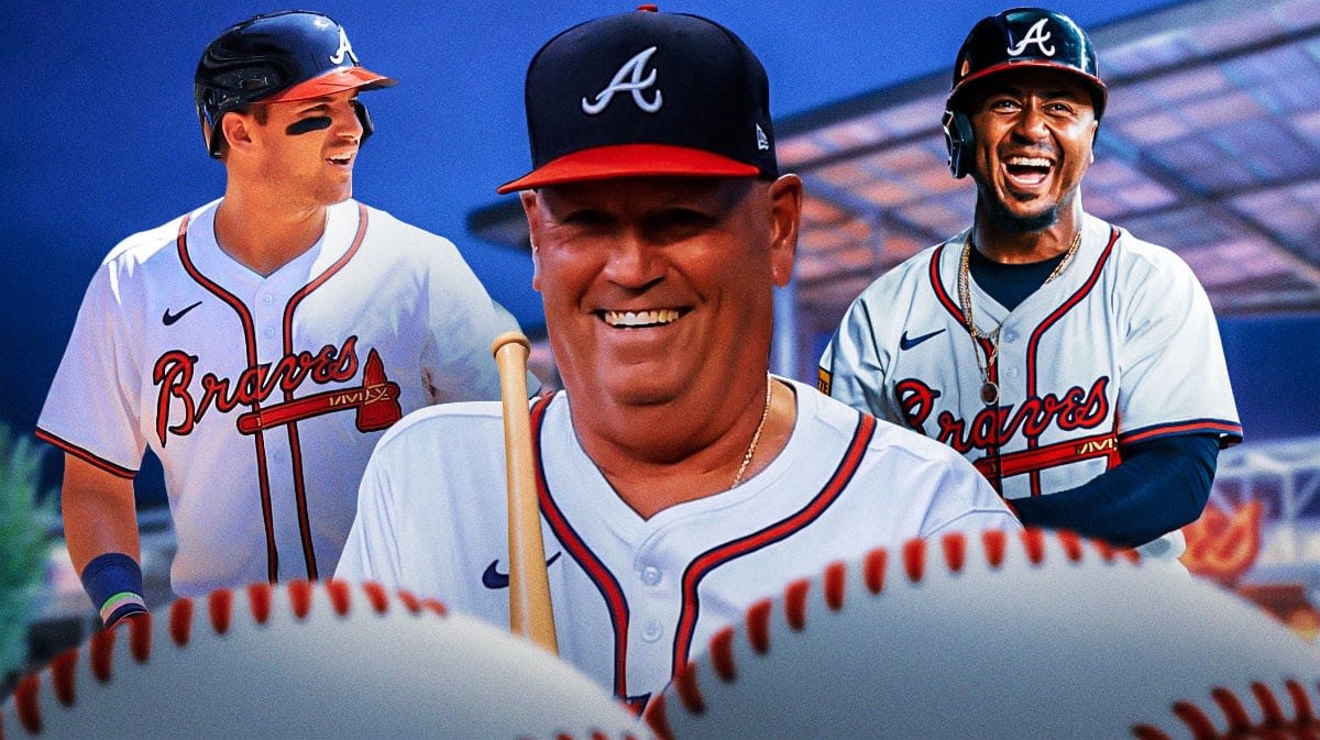 Braves' Brian Snitker jokes about getting hit in groin by foul ball