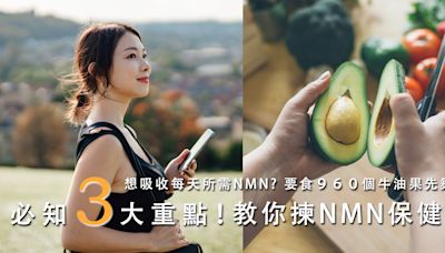 想吸收每天所需 NMN ？ 要食９６０個牛油果先夠？！ 教 你揀 NMN 保健品必知 3 大重點！