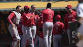 Ron Washington gifted ball by Kevin Pillar from the final out of the Angels' final Coliseum visit