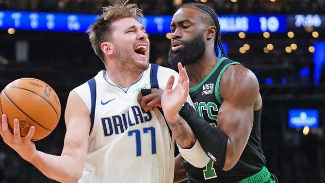 Celtics vs. Mavericks score: NBA Finals Game 1 goes to Boston as Jaylen Brown, Kristaps Porzingis shine