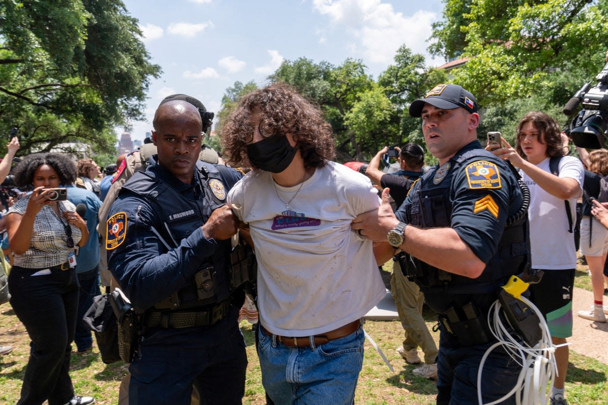 Riot police use pepper spray as dozens arrested at University of Texas pro-Gaza protest encampment