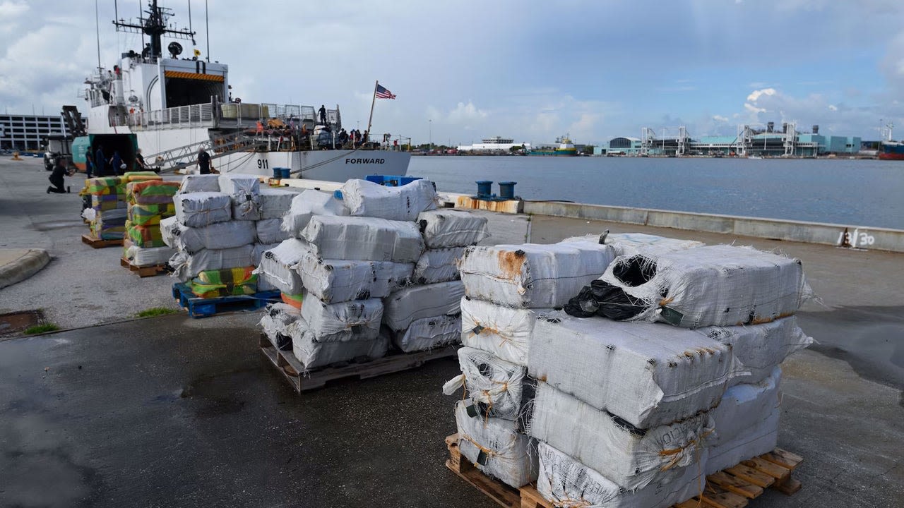 Video: $96M of cocaine seized by USCG offloaded in South Florida