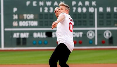 Gordon Ramsay Throws First Pitch at Red Sox Game After Bike Accident