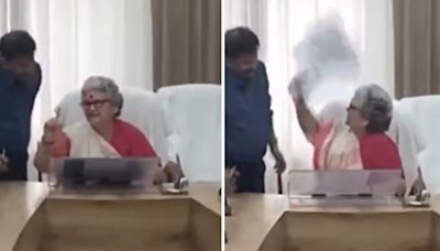 Viral video: Kanpur mayor Pramila Pandey gets angry, throws file at officer during meeting